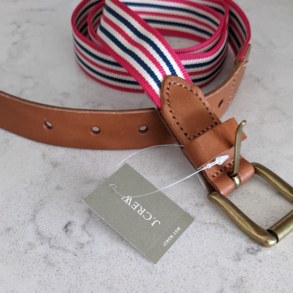 JCrew Woven leather belt XL